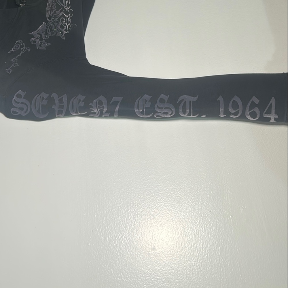 Y2K Rhinestone Design Black Sweat Suit - Picture 7 of 12